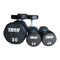 Troy (5-75 lb) Urethane Dumbbell Set w/ Rack - Buy & Sell Fitness

