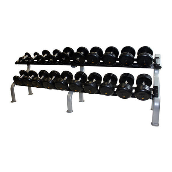Troy Rubber Pro-Style Dumbbell Set w/ Rack - Buy & Sell Fitness