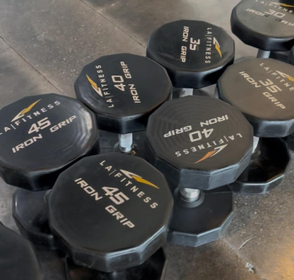 Iron Grip Urethane 5-50lb Dumbbell Set (15 Pairs 690lbs) - Buy & Sell Fitness