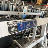 Hammer Strength Plate-Loaded Horizontal Leg Press - Buy & Sell Fitness