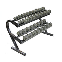 Troy (5-50 lb) Hex Dumbbell Set w/ Rack - Buy & Sell Fitness
