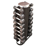 Troy VTX (3-25 lb) Rubber Dumbbells w/ Rack - Buy & Sell Fitness

