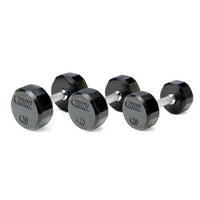 Troy (5-75 lb) Rubber Dumbbell Set & Rack - Buy & Sell Fitness
